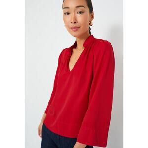 POMANDER PLACE Red Phillipa Blouse Size S NWT Retail $98 Tuckernuck